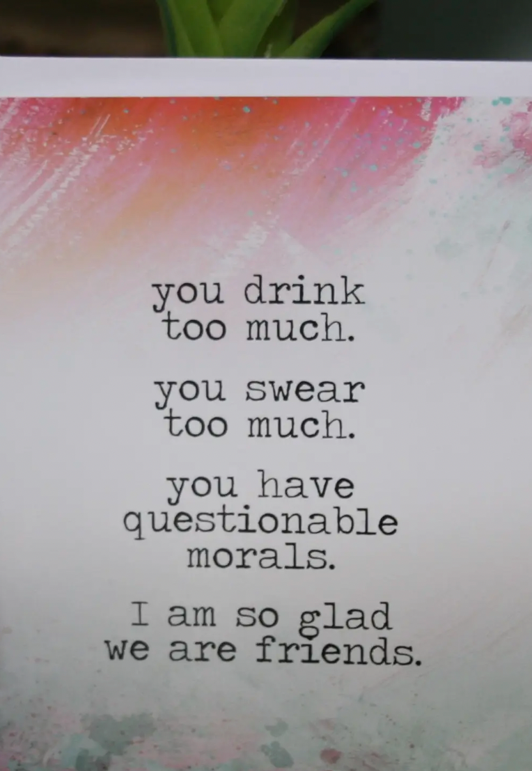 I'm Glad We Are Friends Greeting Card-Cards-crooked halo-The Silo Boutique, Women's Fashion Boutique Located in Warren and Grand Forks North Dakota