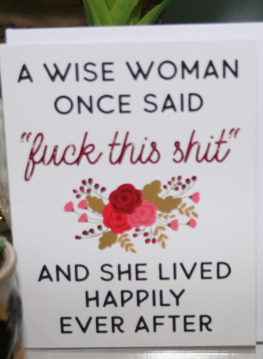 Wise Woman F This Shit Greeting Card-Cards-crooked halo-The Silo Boutique, Women's Fashion Boutique Located in Warren and Grand Forks North Dakota
