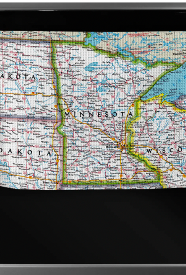 Minnesota Map Tea Towel-Tea Towels-Daisy May Designs-The Silo Boutique, Women's Fashion Boutique Located in Warren and Grand Forks North Dakota