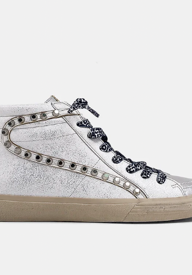 ShuShop Rio White Silver Sneaker-Shoes-shushop-The Silo Boutique, Women's Fashion Boutique Located in Warren and Grand Forks North Dakota