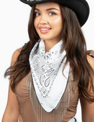 Bling Fringe Bandana-Scarves-david and young-The Silo Boutique, Women's Fashion Boutique Located in Warren and Grand Forks North Dakota