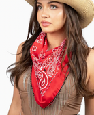 Bling Fringe Bandana-Scarves-david and young-The Silo Boutique, Women's Fashion Boutique Located in Warren and Grand Forks North Dakota