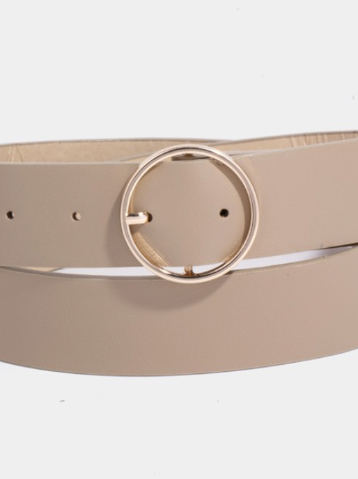 Khaki Circle Belt-Belts-Fame-The Silo Boutique, Women's Fashion Boutique Located in Warren and Grand Forks North Dakota