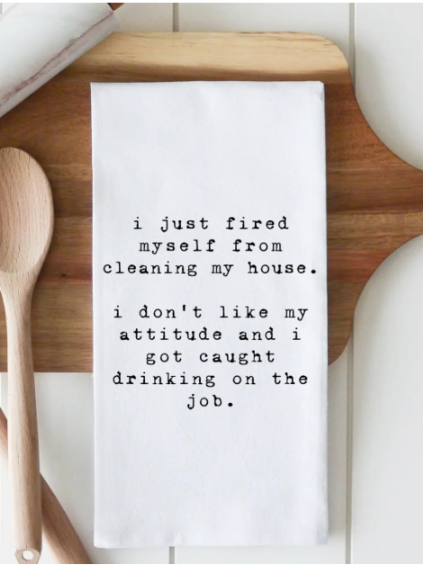 Cleaning Tea Towel-Tea Towels-Porter Lane-The Silo Boutique, Women's Fashion Boutique Located in Warren and Grand Forks North Dakota