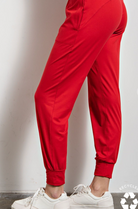 True Red Soft Jogger Pants-joggers-rae mode-The Silo Boutique, Women's Fashion Boutique Located in Warren and Grand Forks North Dakota