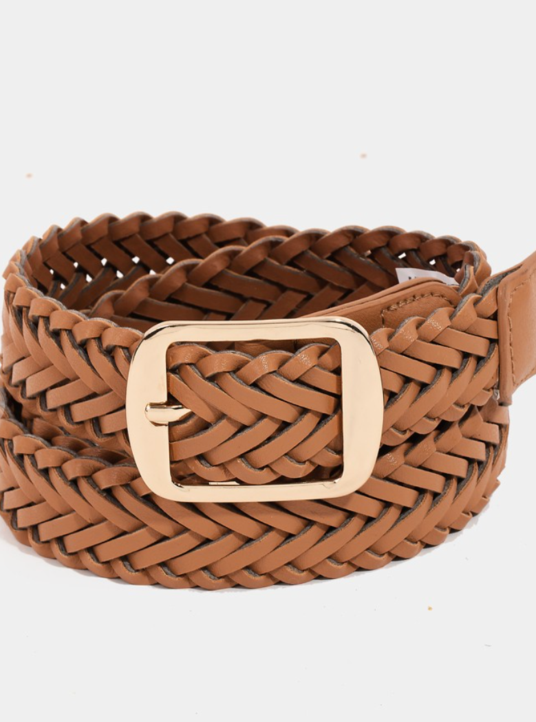 Braided Belt-Brown-Belts-Fame-The Silo Boutique, Women's Fashion Boutique Located in Warren and Grand Forks North Dakota