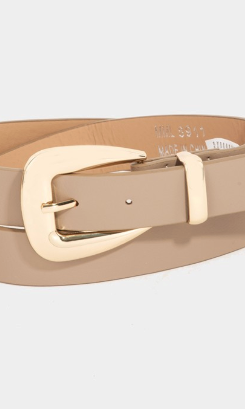 Smooth Belt-Tan-Belts-Fame-The Silo Boutique, Women's Fashion Boutique Located in Warren and Grand Forks North Dakota