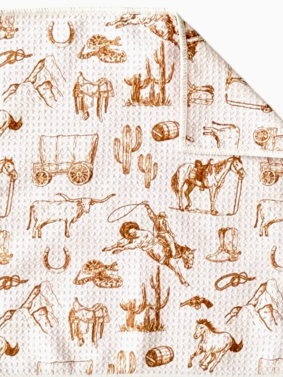 Crae Western Washcloth-Tea Towels-crae-The Silo Boutique, Women's Fashion Boutique Located in Warren and Grand Forks North Dakota