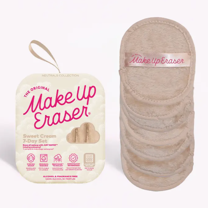 Cream 7-Day MakeUp Eraser Set-Cosmetics-Make Up Eraser-The Silo Boutique, Women's Fashion Boutique Located in Warren and Grand Forks North Dakota