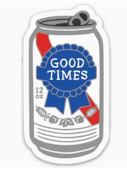 Pbr Good Times Beer Sticker-fair-The Silo Boutique, Women's Fashion Boutique Located in Warren and Grand Forks North Dakota