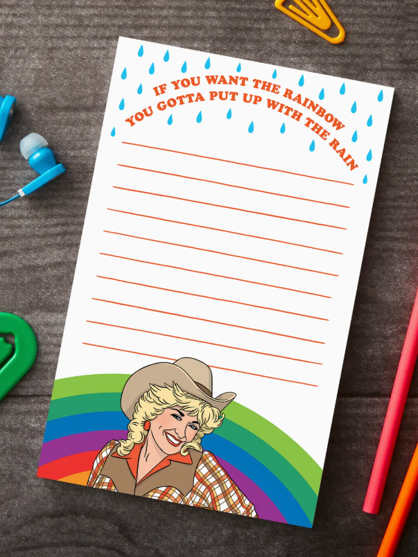 Dolly Cowgirl Rainbow Stationery-note pads-fair-The Silo Boutique, Women's Fashion Boutique Located in Warren and Grand Forks North Dakota