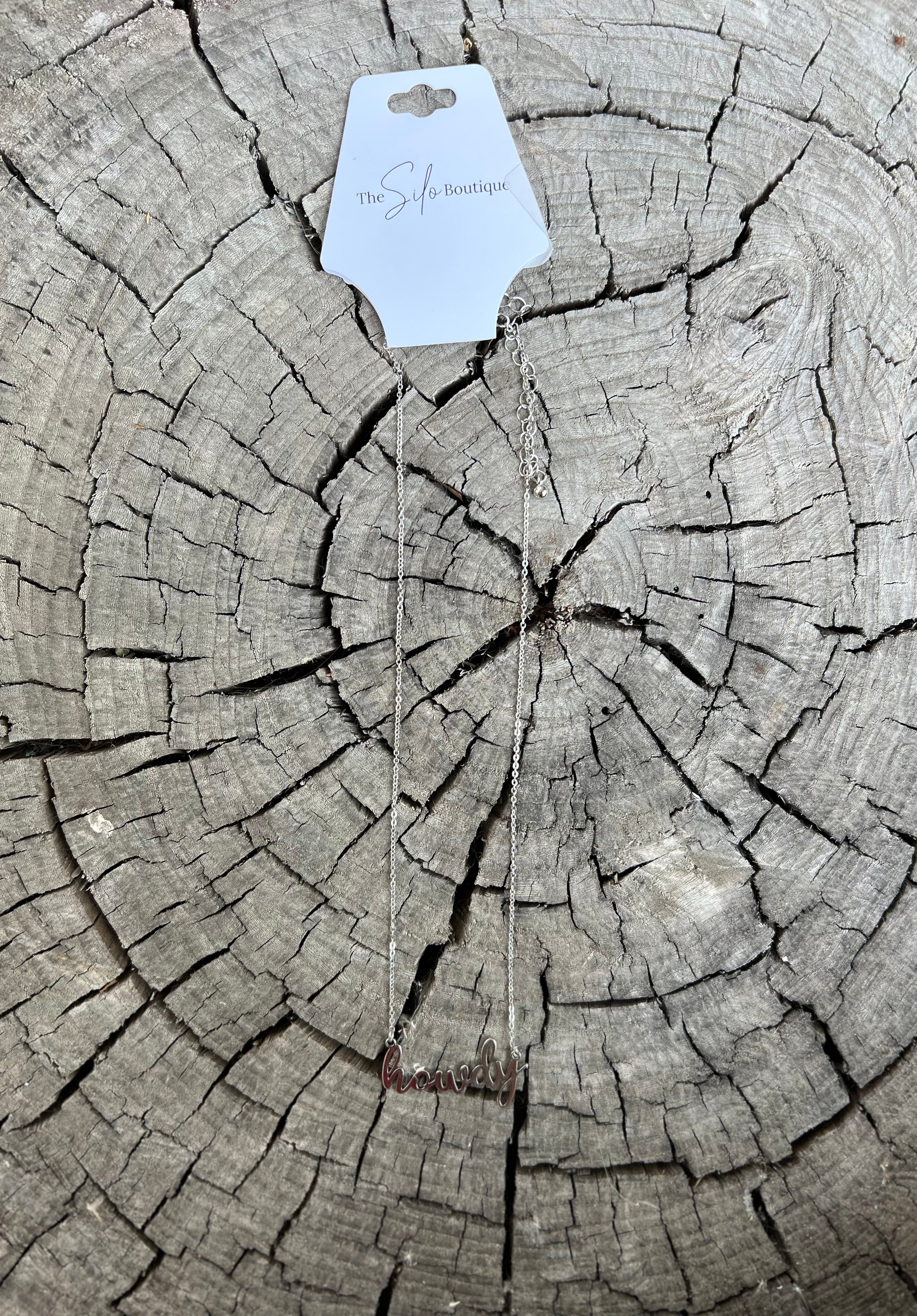 Howdy Necklace-Necklaces-wild junkie-The Silo Boutique, Women's Fashion Boutique Located in Warren and Grand Forks North Dakota