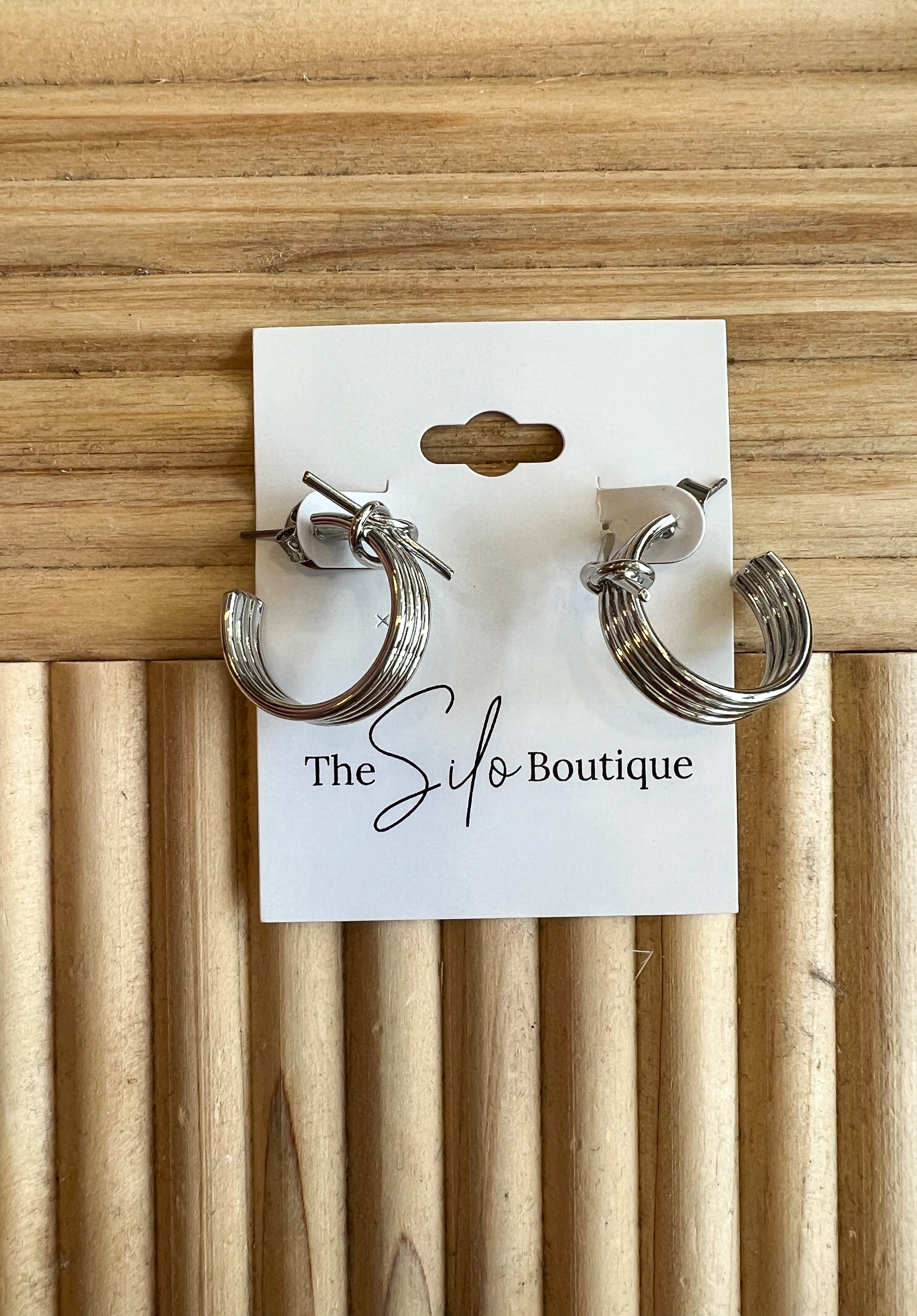 Fine Line Mini Hoop Earrings-Earrings-Fame-The Silo Boutique, Women's Fashion Boutique Located in Warren and Grand Forks North Dakota
