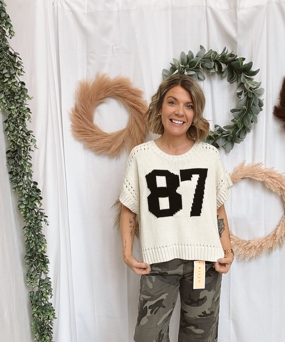 87 Short Sleeve Sweater-Sweaters-cotierra-The Silo Boutique, Women's Fashion Boutique Located in Warren and Grand Forks North Dakota