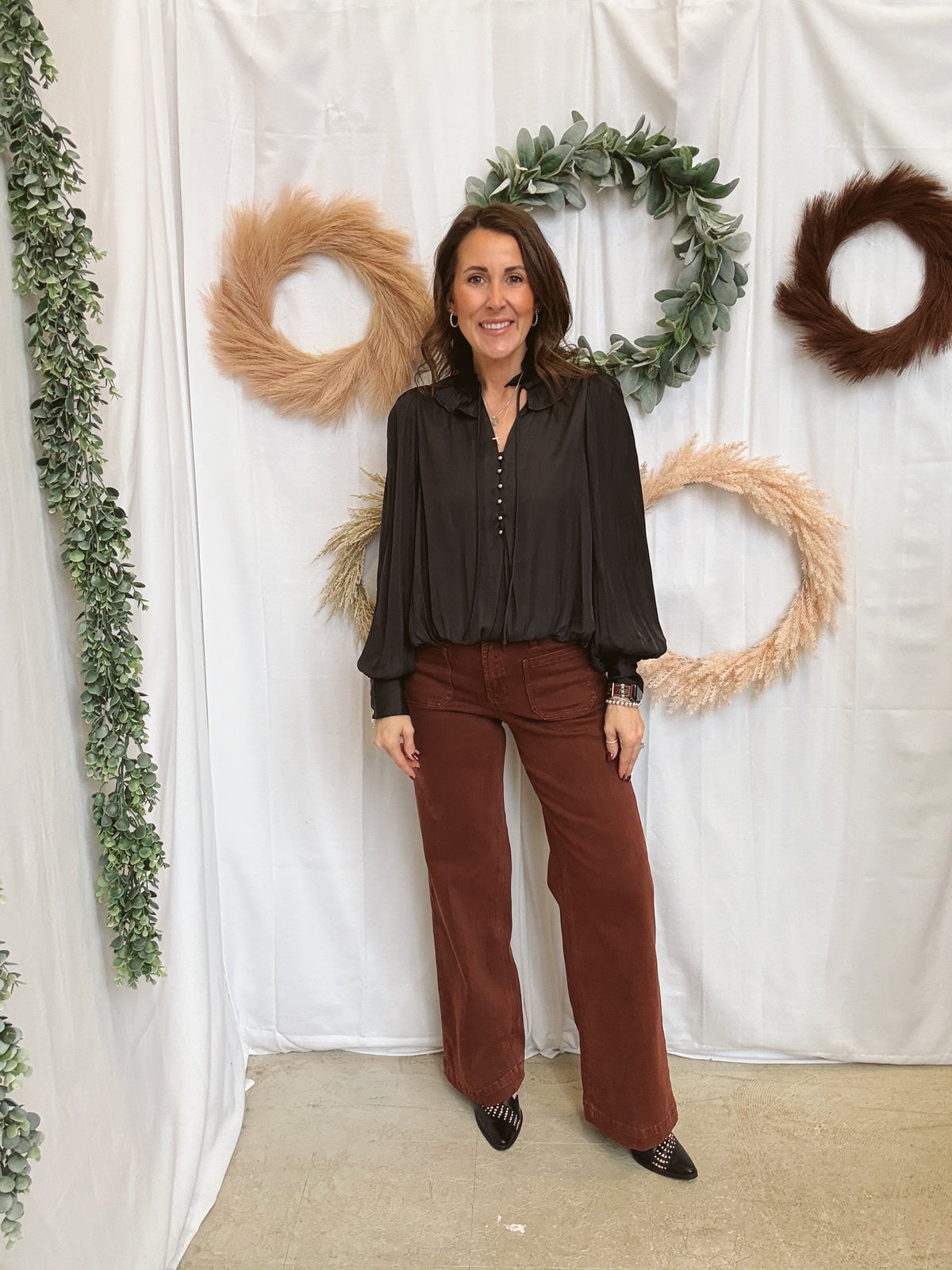 Lovervet Chocolate Fondant Trouser Jeans-Jeans-vervet-The Silo Boutique, Women's Fashion Boutique Located in Warren and Grand Forks North Dakota