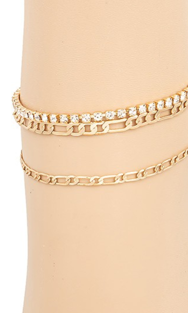 Gold Chain Anklet-Ankle Bracelets-Fame-The Silo Boutique, Women's Fashion Boutique Located in Warren and Grand Forks North Dakota