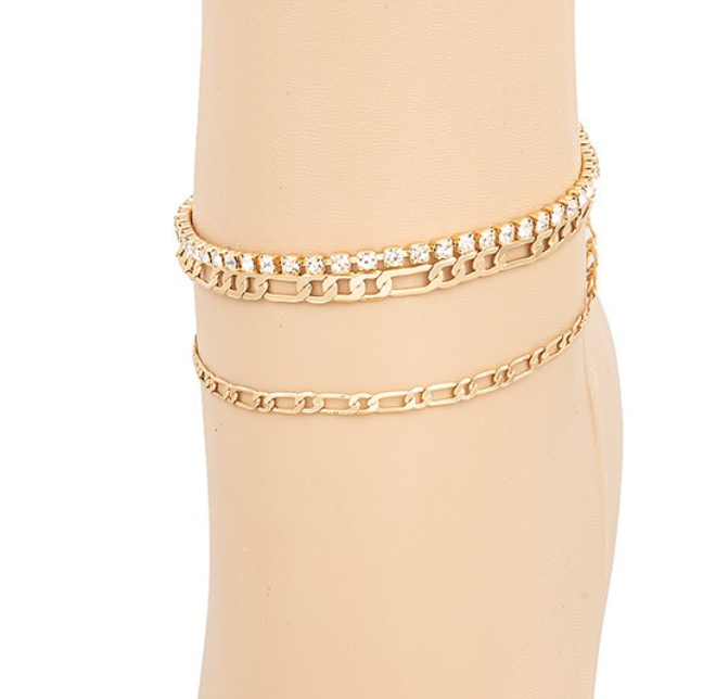 Gold Chain Anklet-Ankle Bracelets-Fame-The Silo Boutique, Women's Fashion Boutique Located in Warren and Grand Forks North Dakota