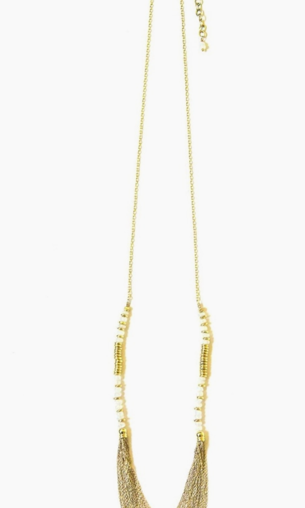 Moonstone Bead Necklace-Necklaces-Fair Anita-The Silo Boutique, Women's Fashion Boutique Located in Warren and Grand Forks North Dakota