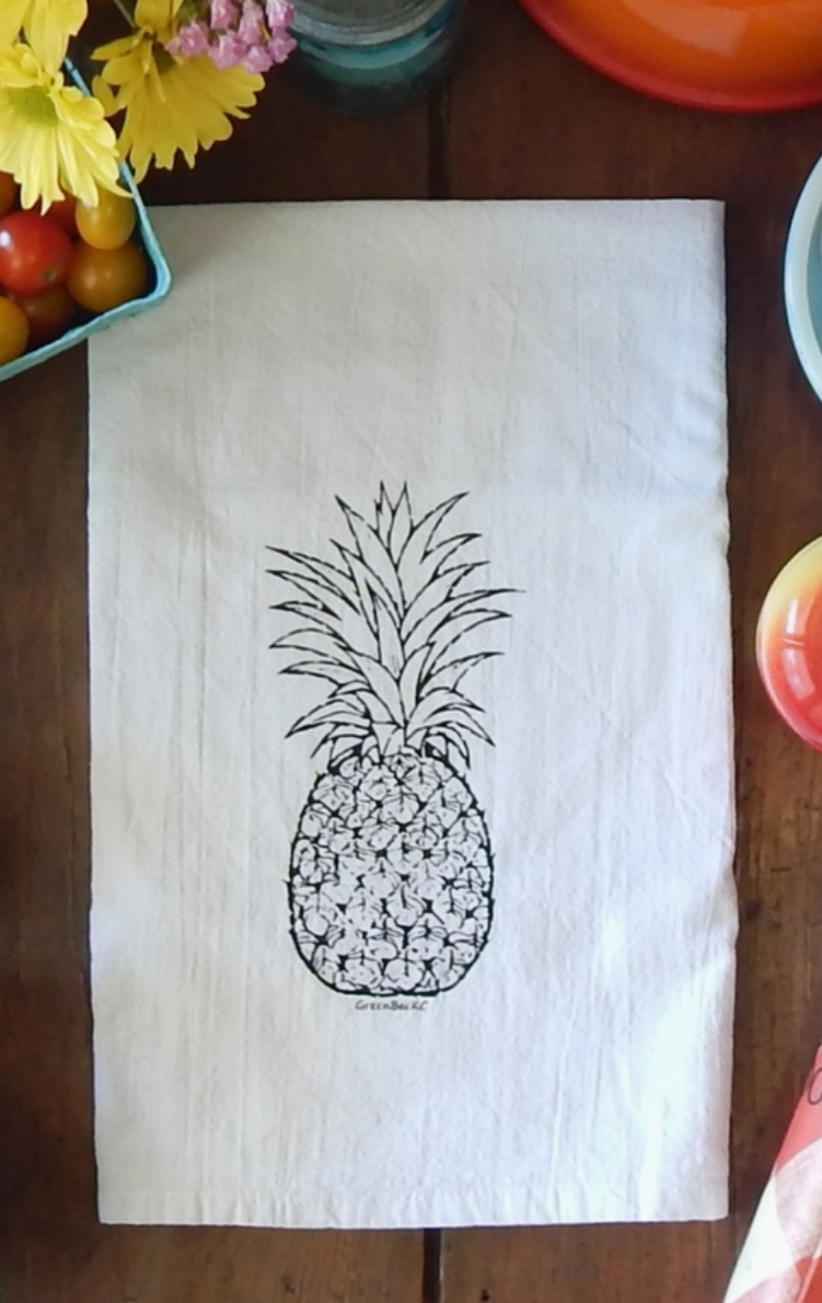 Pineapple Dish Towel-Tea Towels-Green Bee-The Silo Boutique, Women's Fashion Boutique Located in Warren and Grand Forks North Dakota