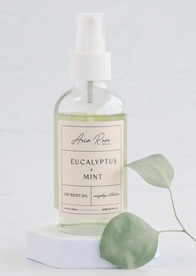 Eucalyptus Mint Dry Body Oil-Body Oils-Aria Rose-The Silo Boutique, Women's Fashion Boutique Located in Warren and Grand Forks North Dakota