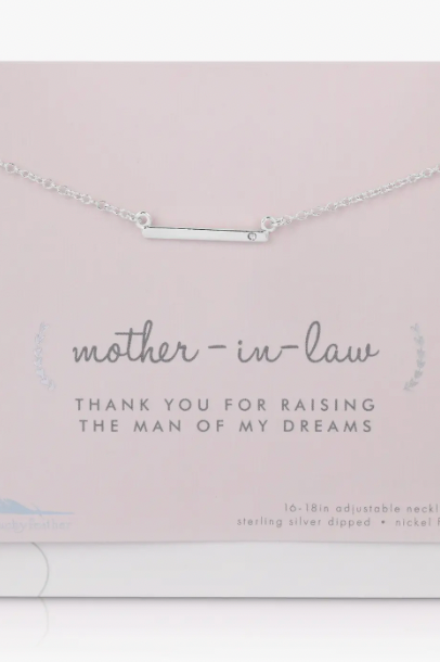 Mother In Law Necklace-Necklaces-lucky feather-The Silo Boutique, Women's Fashion Boutique Located in Warren and Grand Forks North Dakota