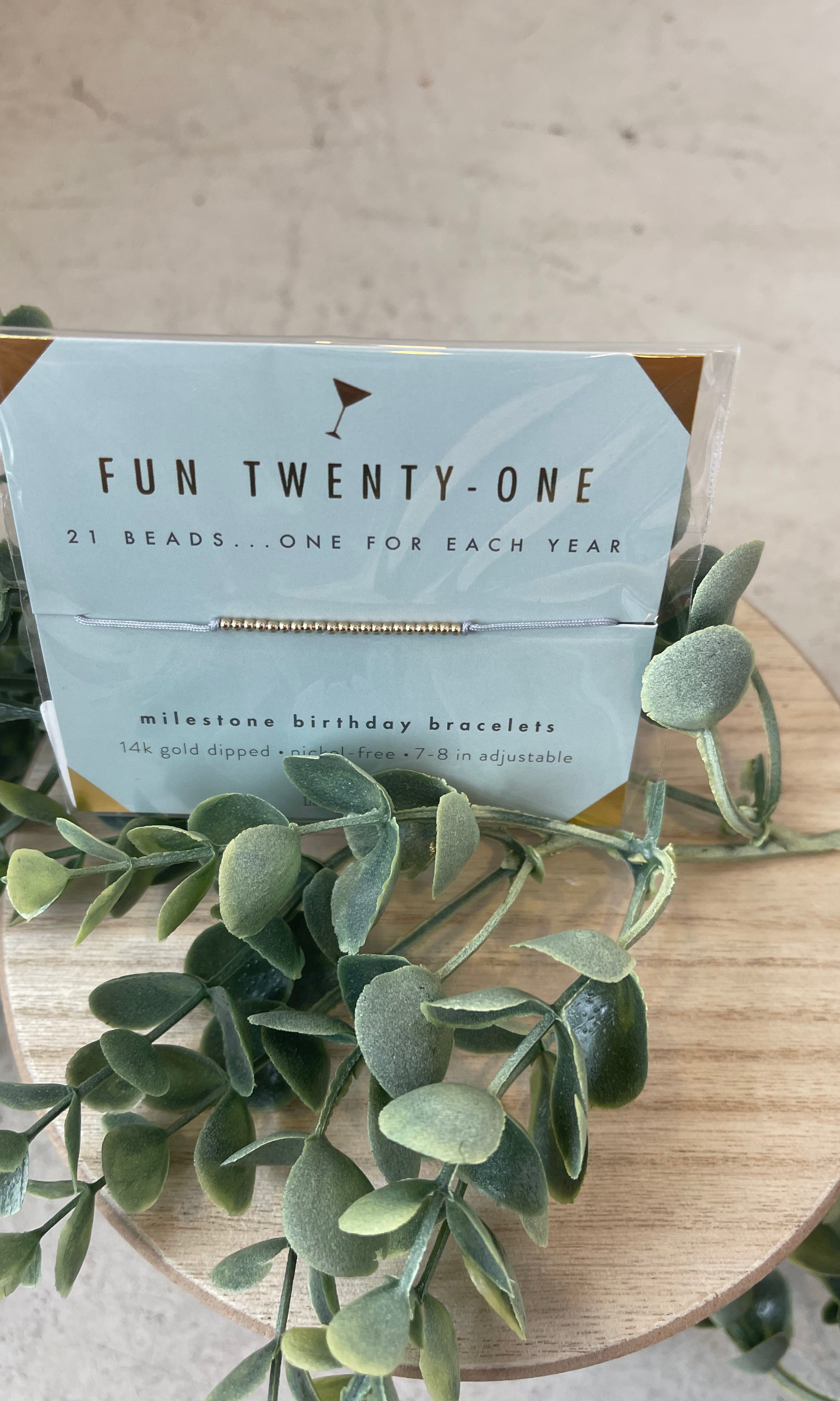 Fun 21 Milestone Birthday Bracelet-Bracelets-lucky feather-The Silo Boutique, Women's Fashion Boutique Located in Warren and Grand Forks North Dakota