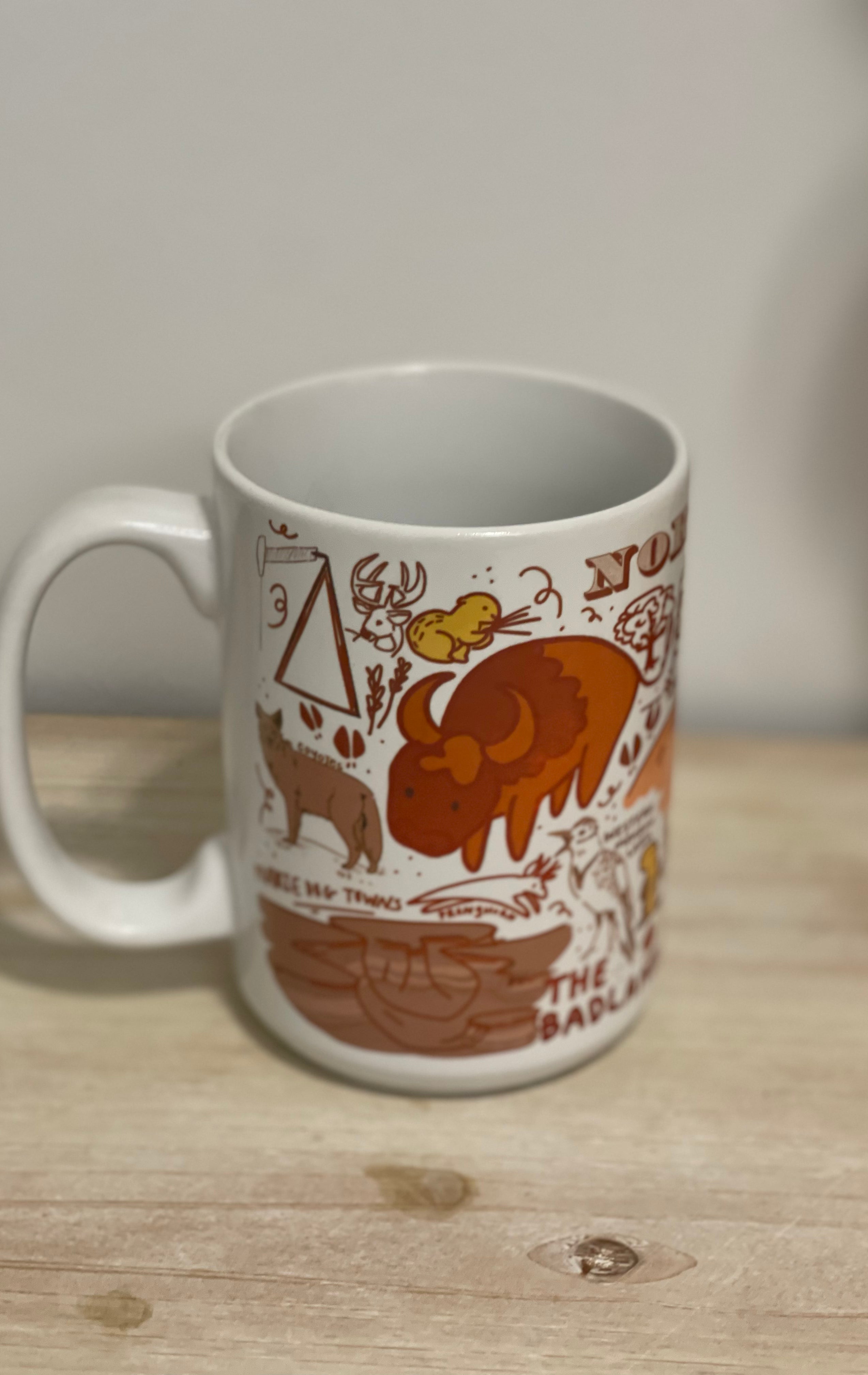 North Dakota Coffee Mug-Coffee Mugs-ivory and sage-The Silo Boutique, Women's Fashion Boutique Located in Warren and Grand Forks North Dakota