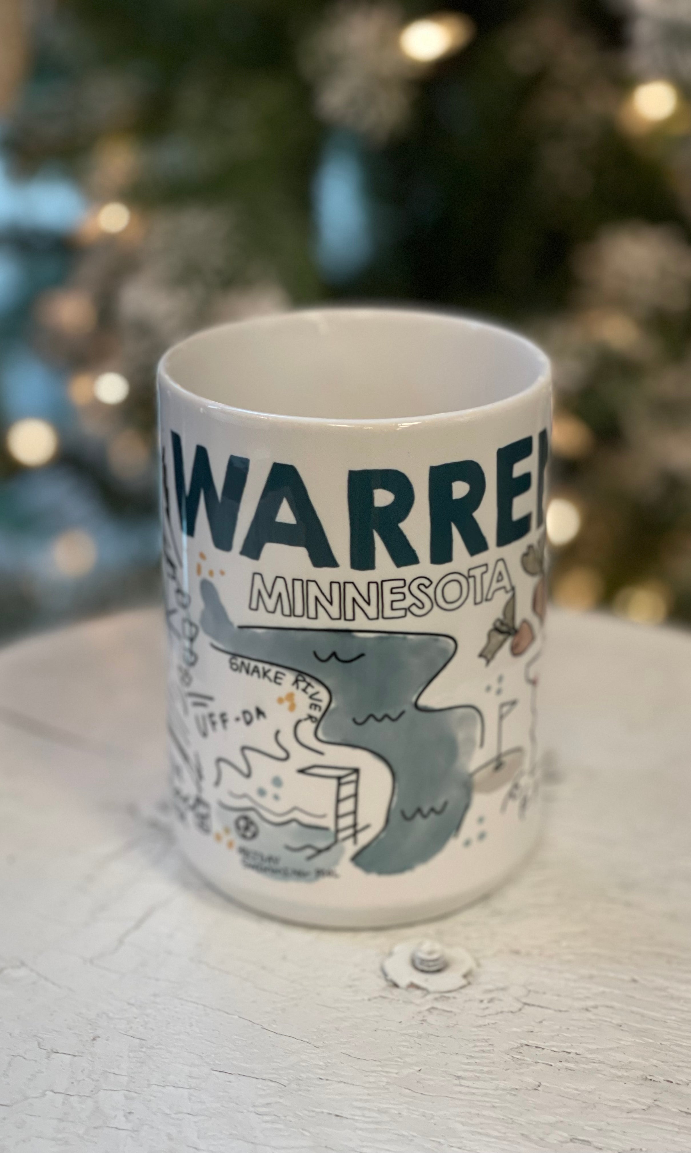 Warren Coffee Mug-Coffee Mugs-ivory and sage-The Silo Boutique, Women's Fashion Boutique Located in Warren and Grand Forks North Dakota