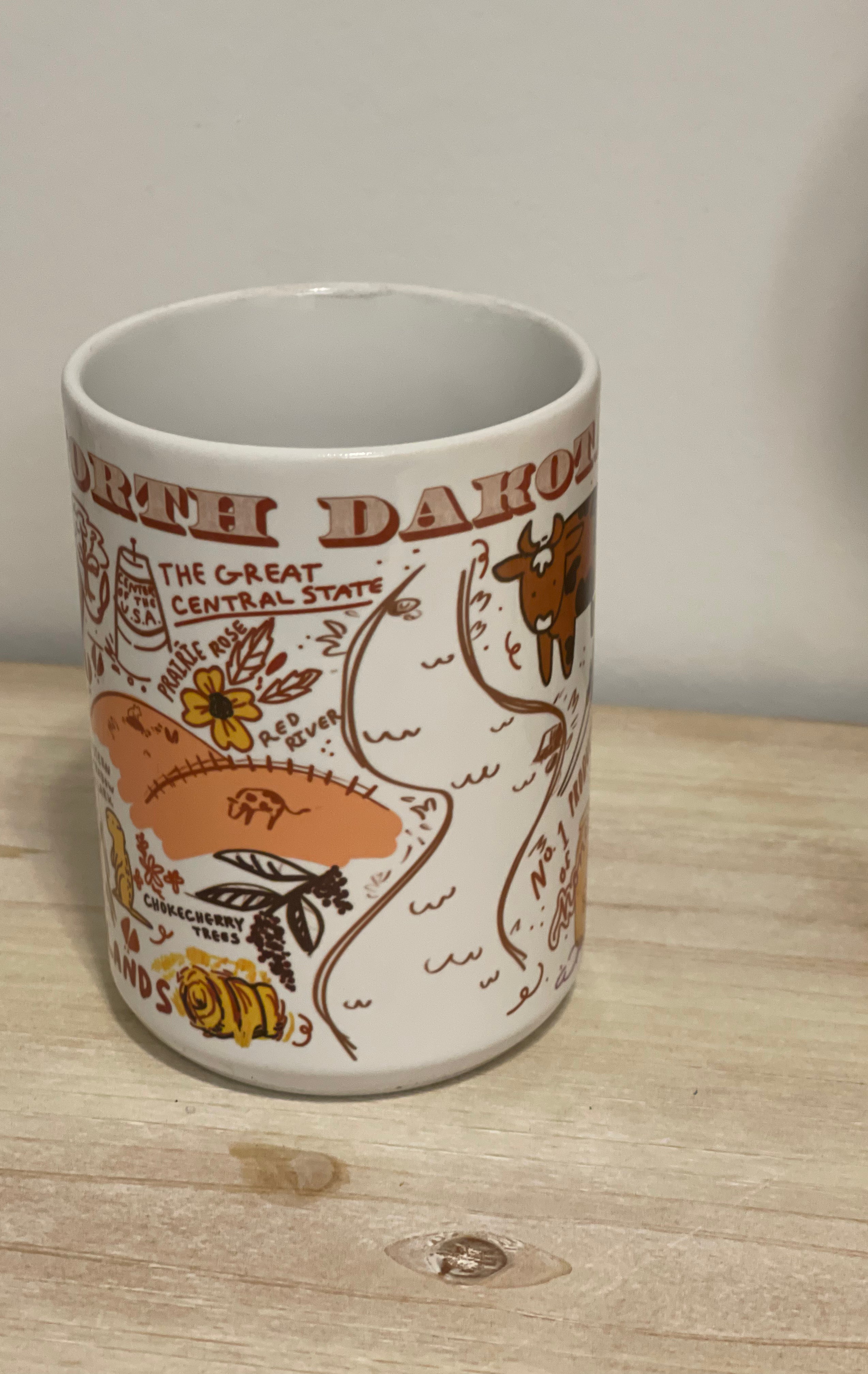 North Dakota Coffee Mug-Coffee Mugs-ivory and sage-The Silo Boutique, Women's Fashion Boutique Located in Warren and Grand Forks North Dakota