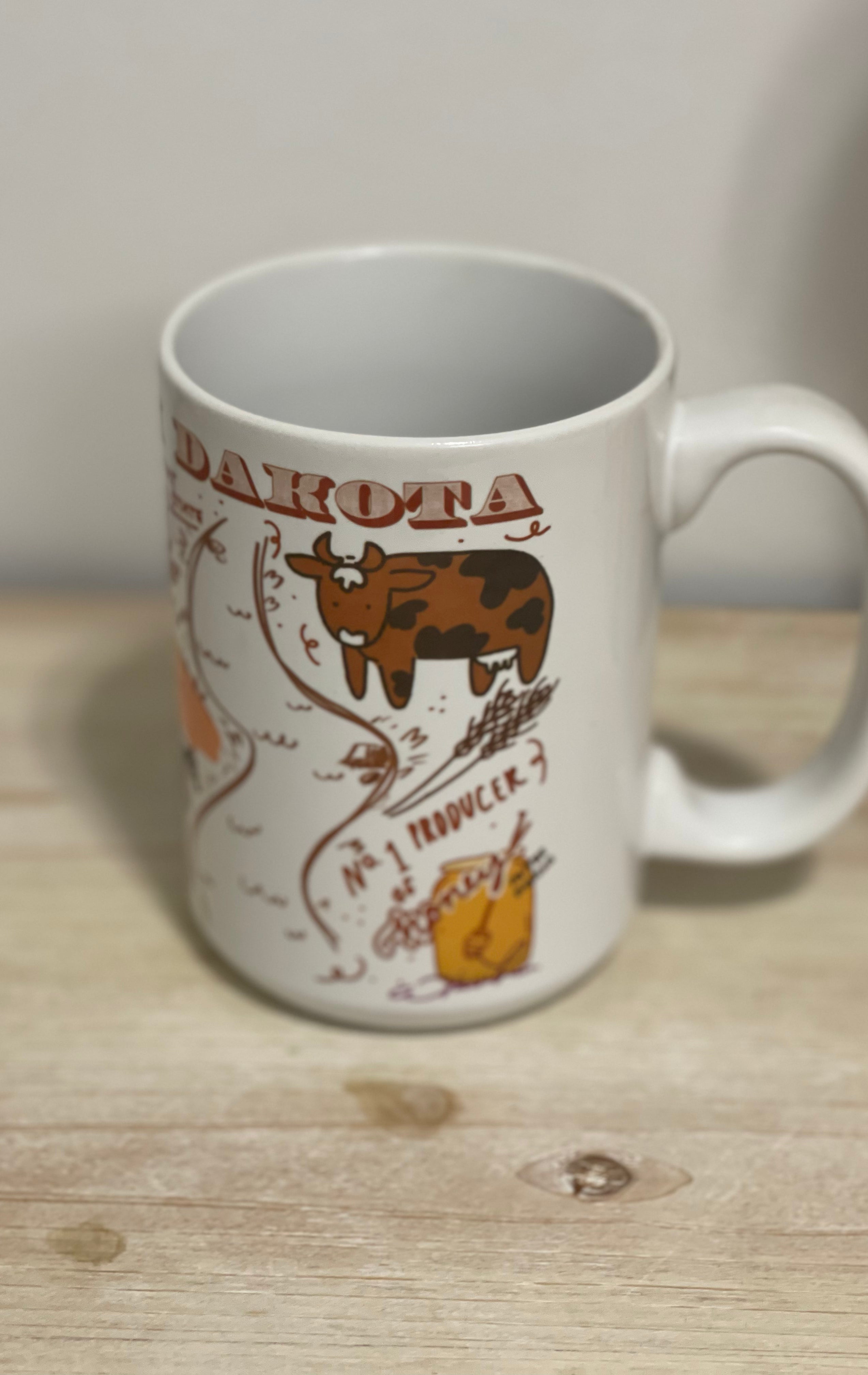 North Dakota Coffee Mug-Coffee Mugs-ivory and sage-The Silo Boutique, Women's Fashion Boutique Located in Warren and Grand Forks North Dakota