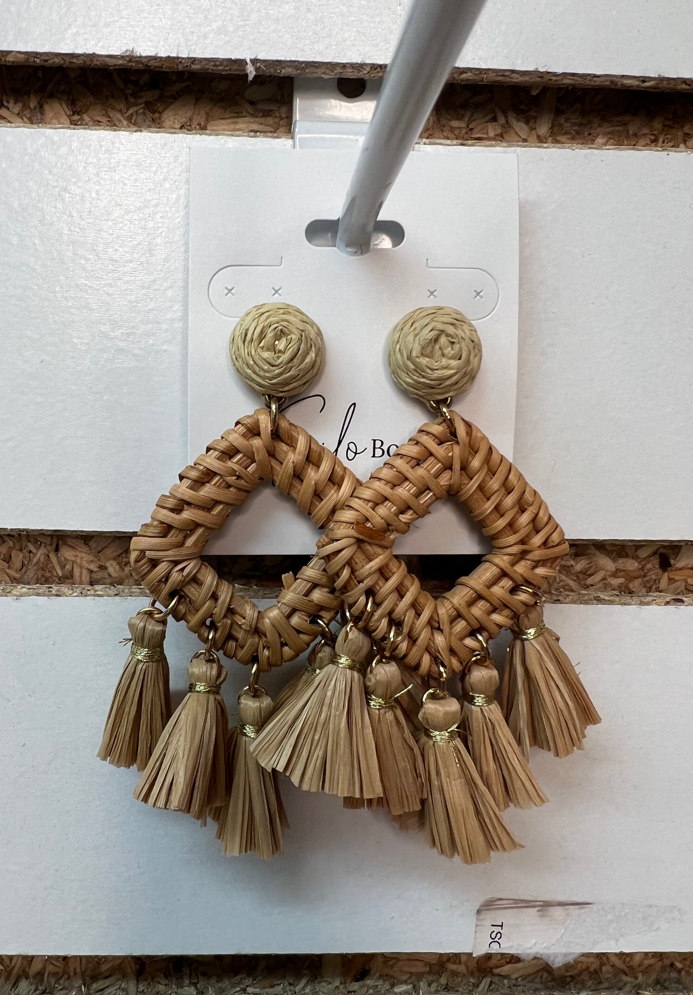 Weave Raf Earrings-Earrings-Dallas Market-The Silo Boutique, Women's Fashion Boutique Located in Warren and Grand Forks North Dakota