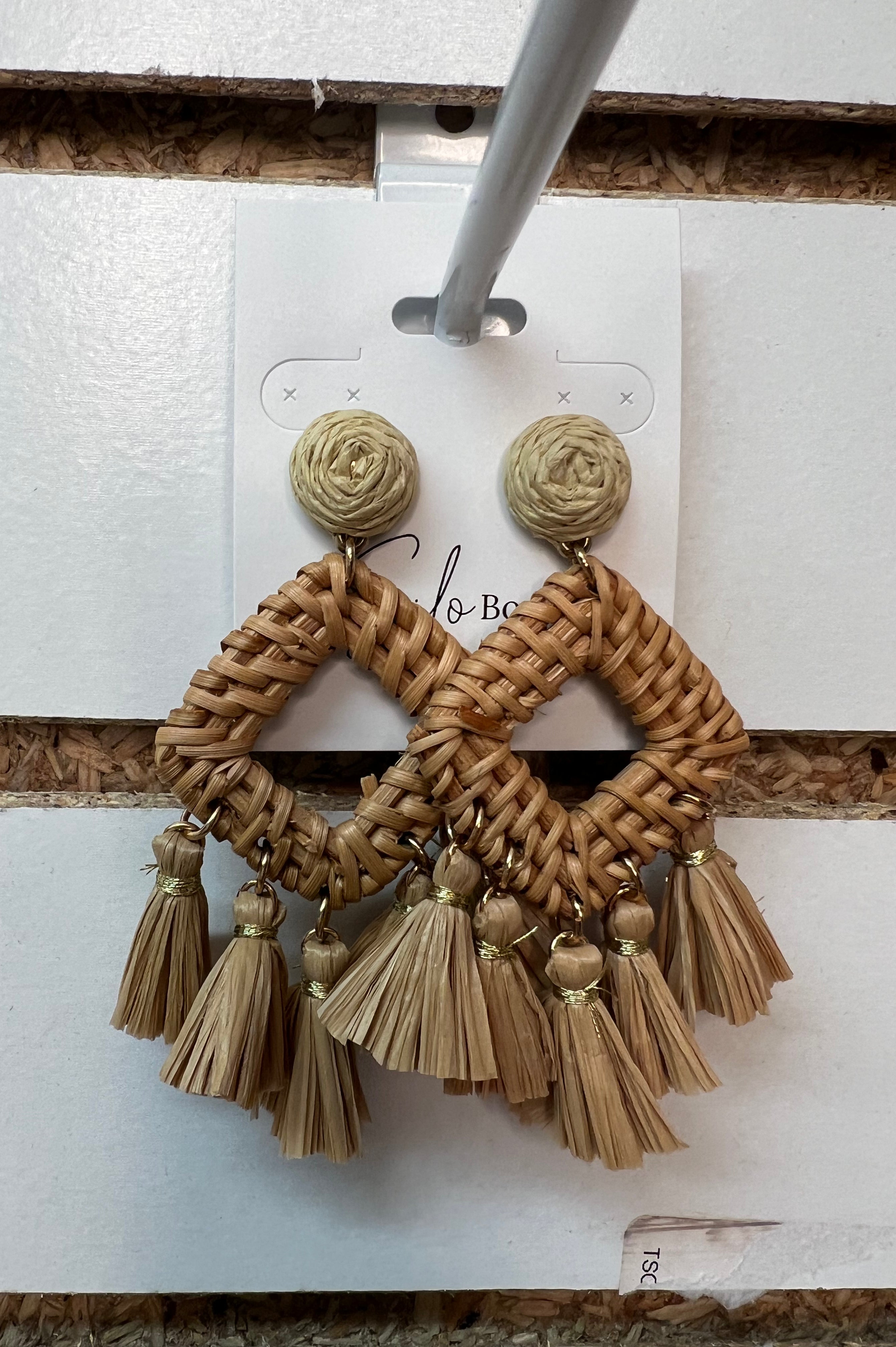 Weave Raf Earrings-Earrings-Dallas Market-The Silo Boutique, Women's Fashion Boutique Located in Warren and Grand Forks North Dakota