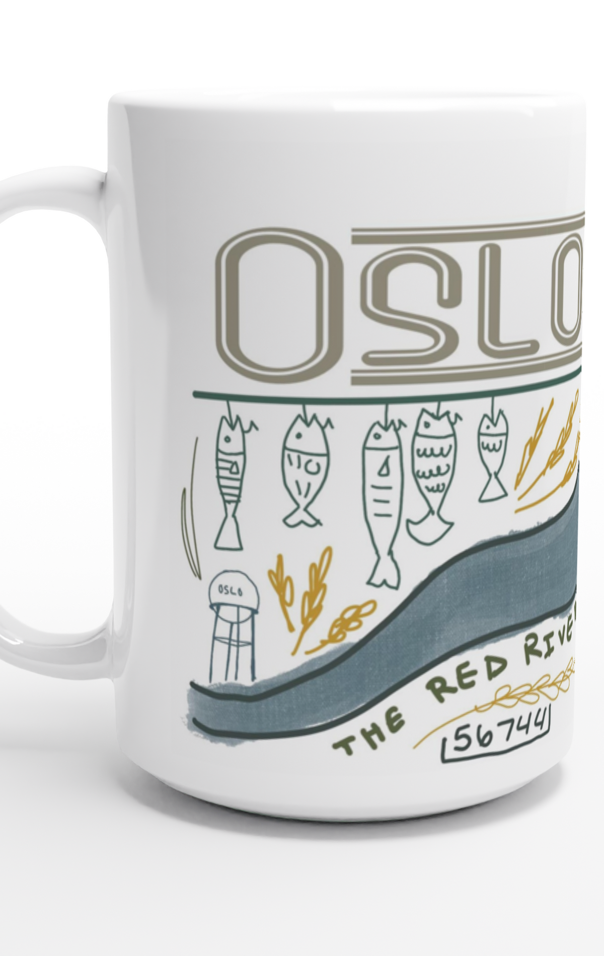 Oslo Coffee Mug-Coffee Mugs-ivory and sage-The Silo Boutique, Women's Fashion Boutique Located in Warren and Grand Forks North Dakota