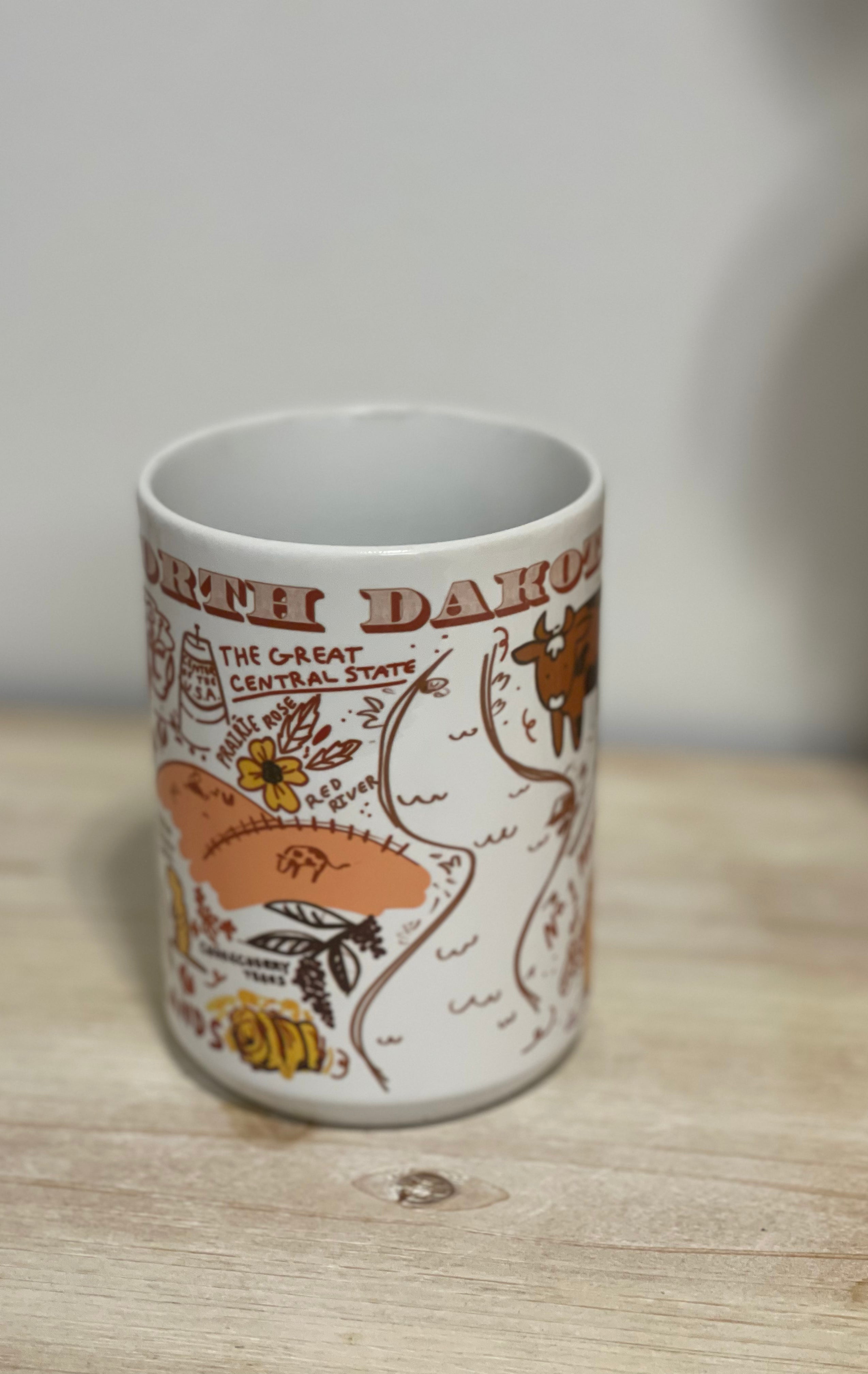 North Dakota Coffee Mug-Coffee Mugs-ivory and sage-The Silo Boutique, Women's Fashion Boutique Located in Warren and Grand Forks North Dakota