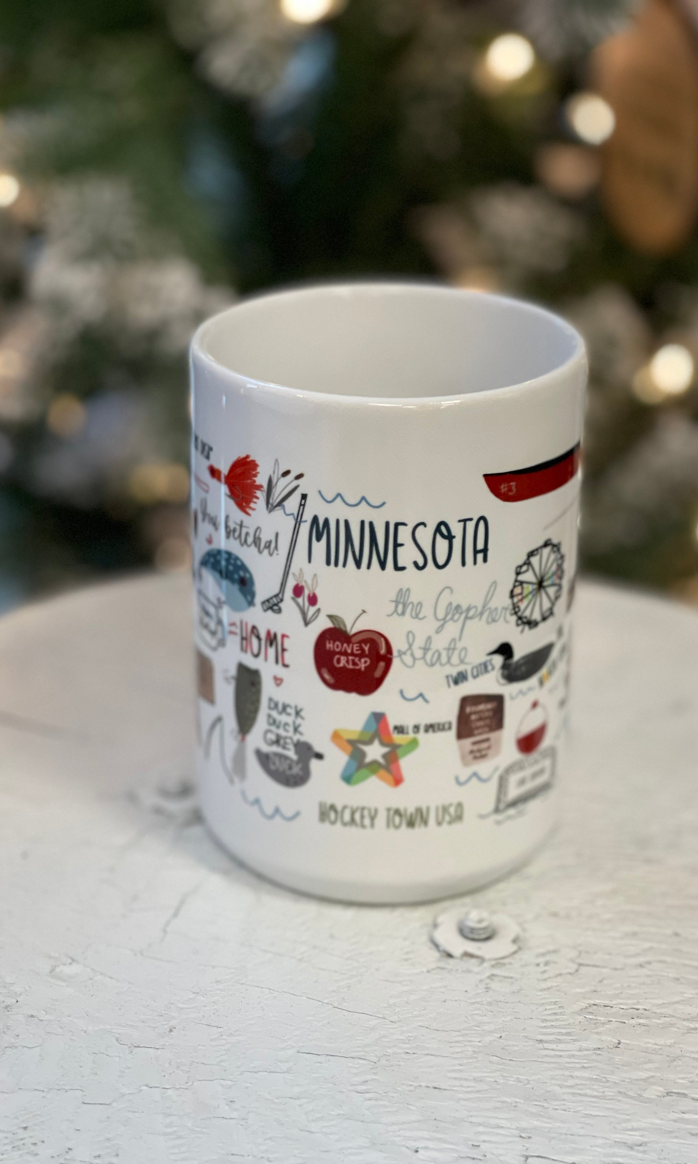 Minnesota Coffee Mug-Coffee Mugs-ivory and sage-The Silo Boutique, Women's Fashion Boutique Located in Warren and Grand Forks North Dakota
