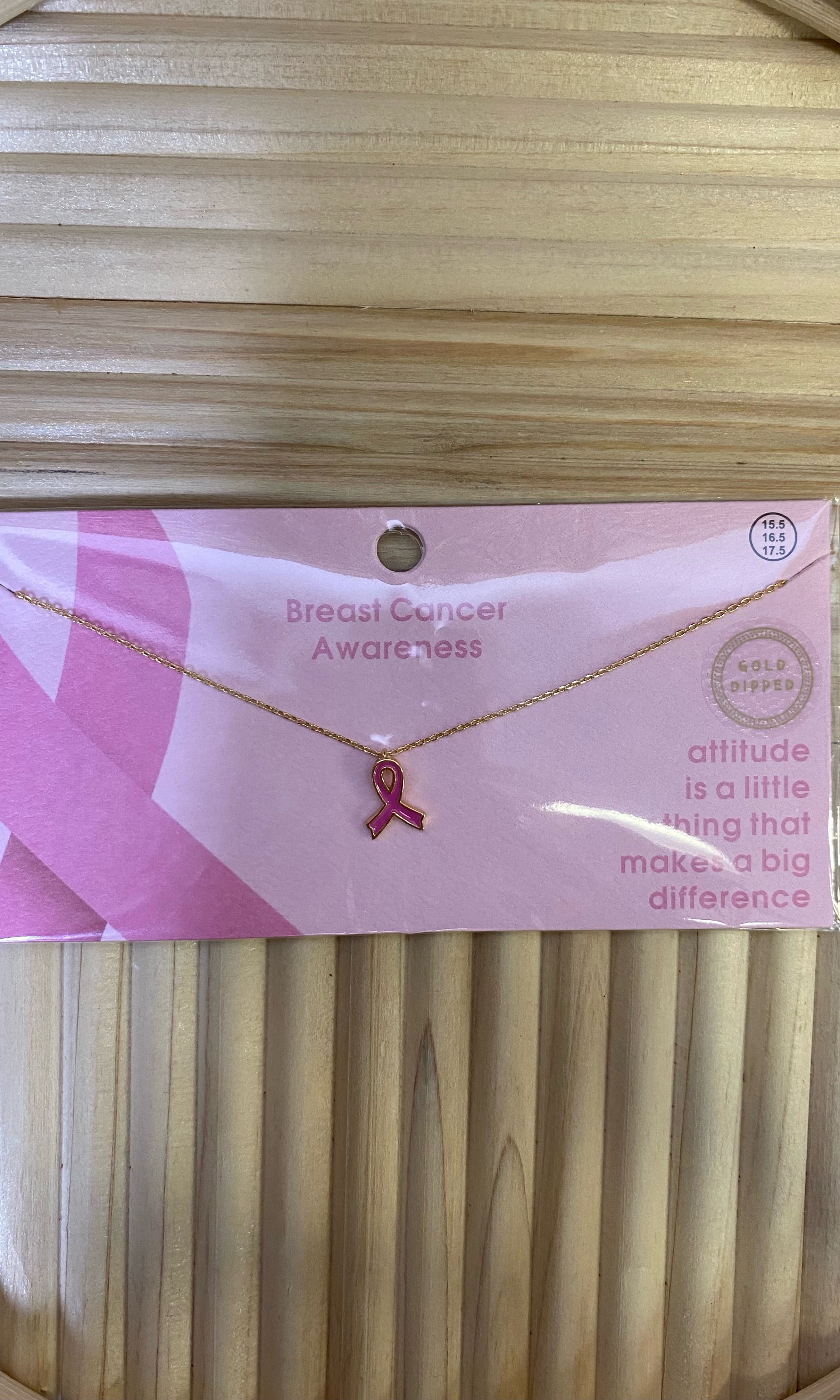 Pink Ribbon Cancer Necklace-Necklaces-Dallas Market-The Silo Boutique, Women's Fashion Boutique Located in Warren and Grand Forks North Dakota