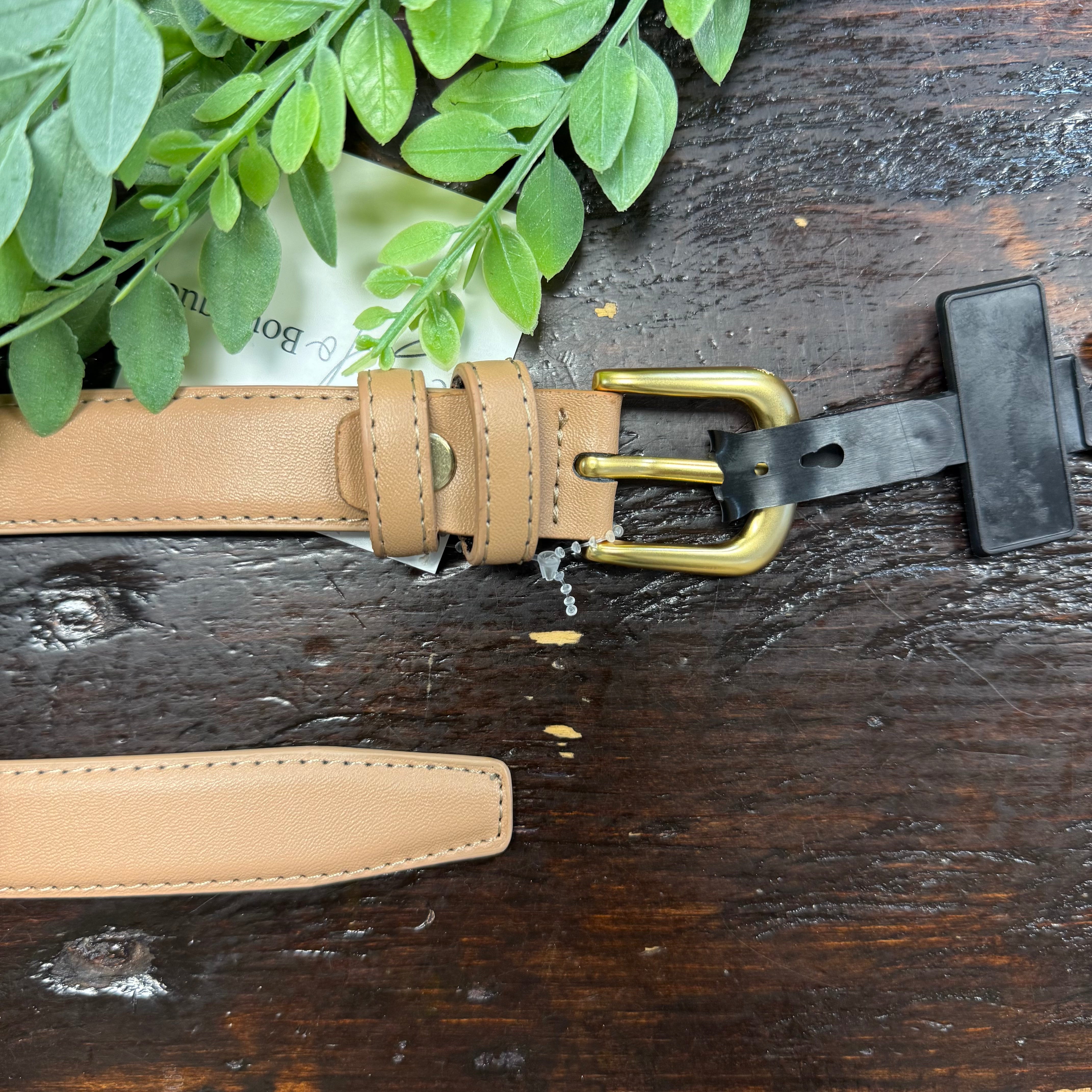 Timeless Belt-Tan-Belts-Fame-The Silo Boutique, Women's Fashion Boutique Located in Warren and Grand Forks North Dakota