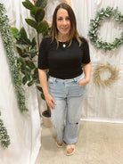 Be Cool Soft Short Sleeve Top-Black-Short Sleeve Tops-be cool-The Silo Boutique, Women's Fashion Boutique Located in Warren and Grand Forks North Dakota