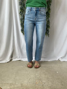 Risen Raw Slouchy Crop Barrel Jeans-Jeans-risen-The Silo Boutique, Women's Fashion Boutique Located in Warren and Grand Forks North Dakota