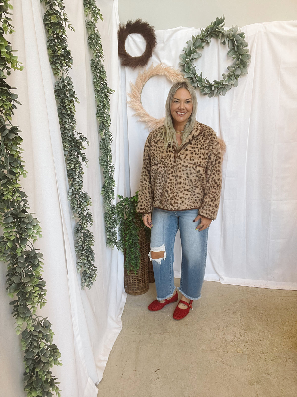 Tasha Faux Fur Sweatshirt-sweashirts-tcec-The Silo Boutique, Women's Fashion Boutique Located in Warren and Grand Forks North Dakota