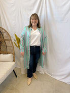 Striped Satin Shirt Dress-Emerald-Final Sale-Dresses-Umgee-The Silo Boutique, Women's Fashion Boutique Located in Warren and Grand Forks North Dakota