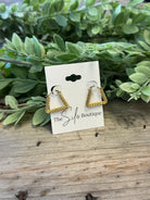 Triangle Gold Rope Earrings-Earrings-Avenue T-The Silo Boutique, Women's Fashion Boutique Located in Warren and Grand Forks North Dakota