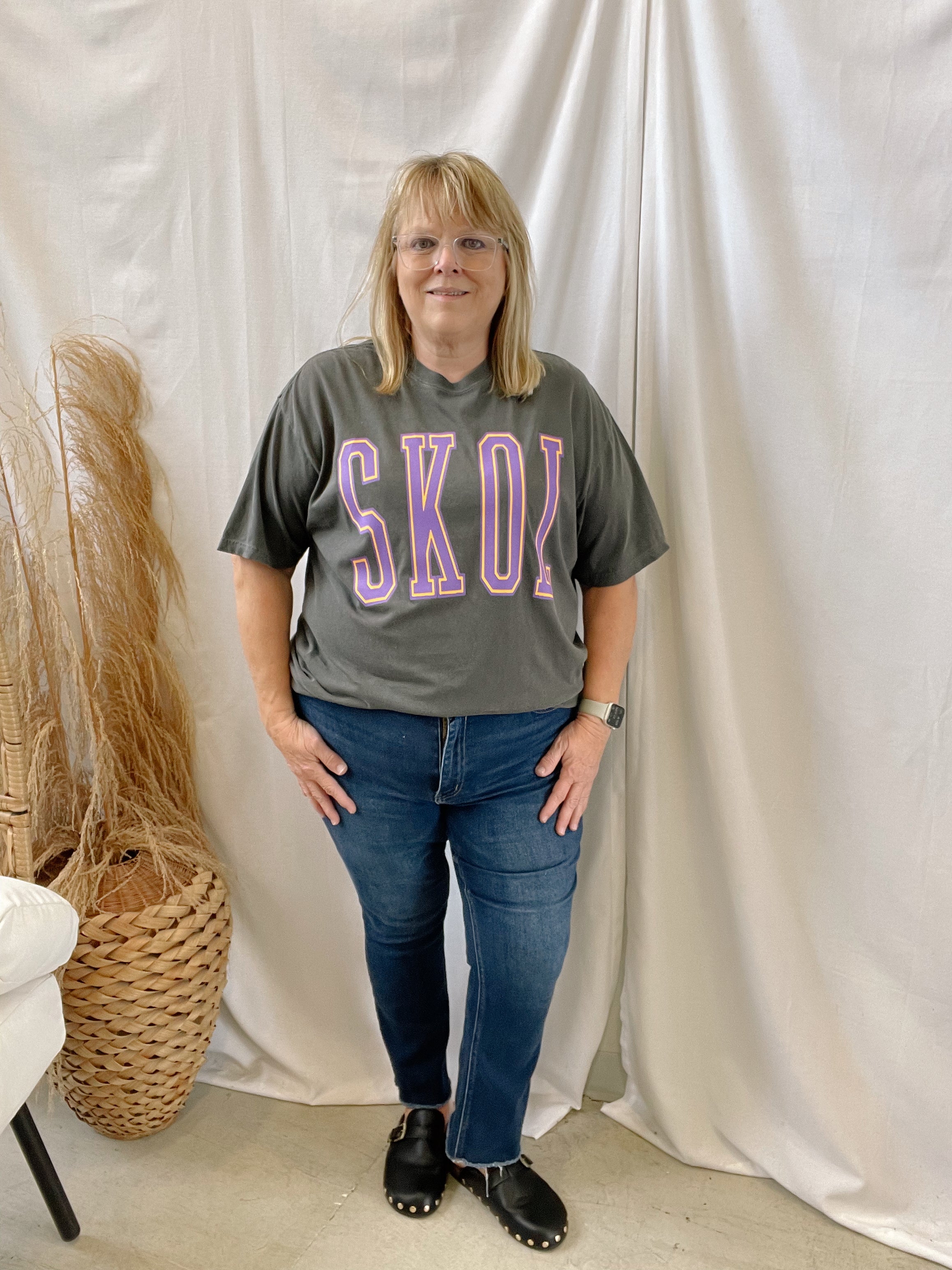 MN SKOL Black Tee-Sweatshirts-218-The Silo Boutique, Women's Fashion Boutique Located in Warren and Grand Forks North Dakota