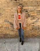 Chunky Knit Cable Knit Cardigan-Latte-Cardigans-bluivy-The Silo Boutique, Women's Fashion Boutique Located in Warren and Grand Forks North Dakota