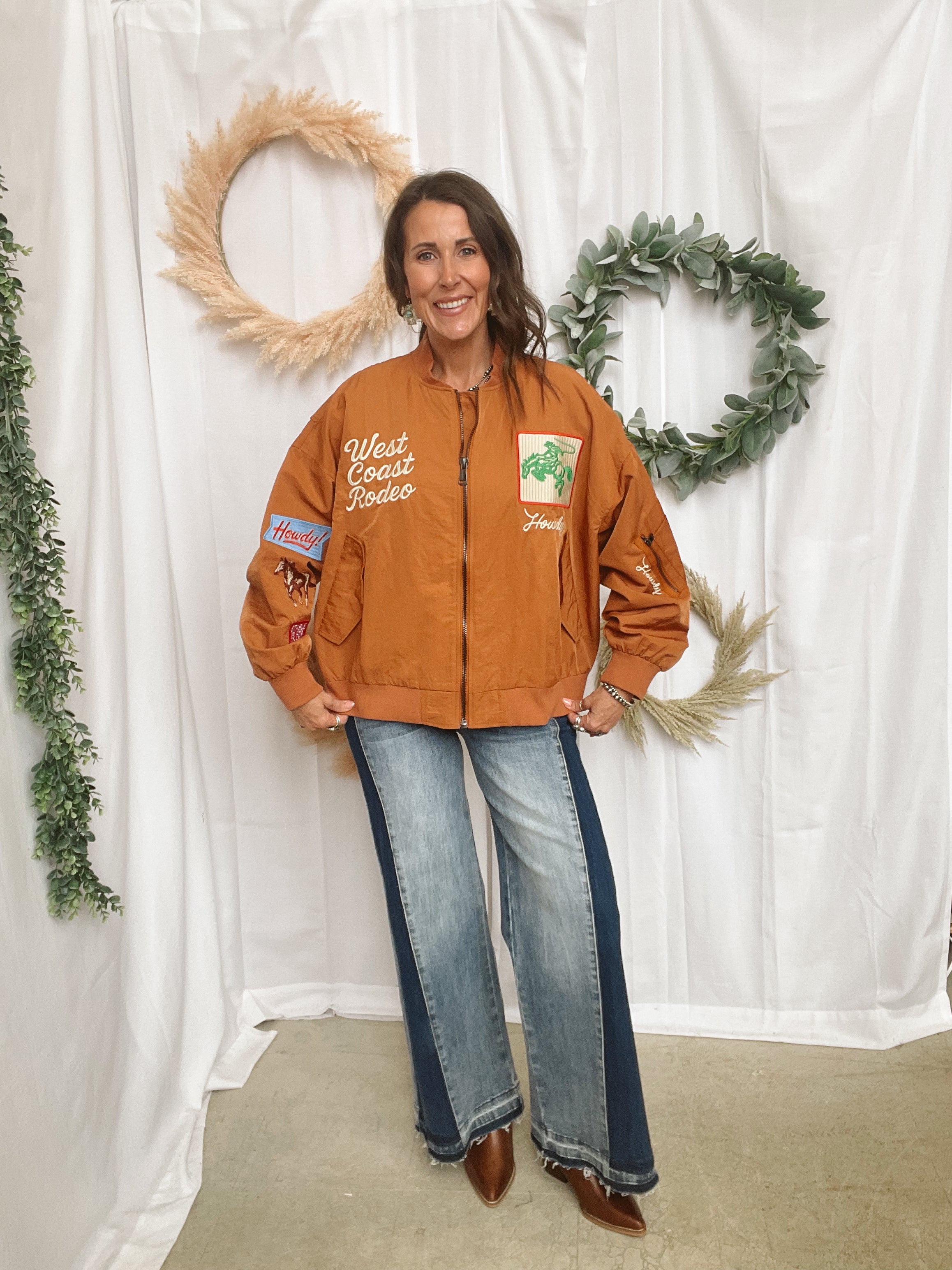 Rust Rodeo Jacket-Coats & Jackets-davi-The Silo Boutique, Women's Fashion Boutique Located in Warren and Grand Forks North Dakota