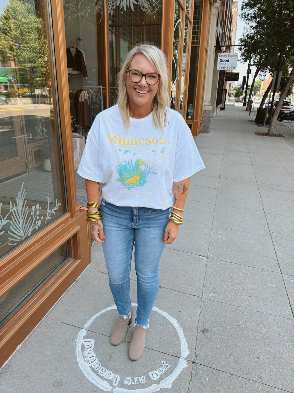 Minnesota North Star State Soft Wash Tee-Graphic Tees-benie-The Silo Boutique, Women's Fashion Boutique Located in Warren and Grand Forks North Dakota