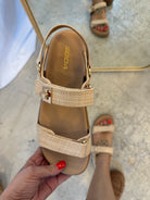 Soda Cobber Sandal Raffia-Sandals-soda-The Silo Boutique, Women's Fashion Boutique Located in Warren and Grand Forks North Dakota