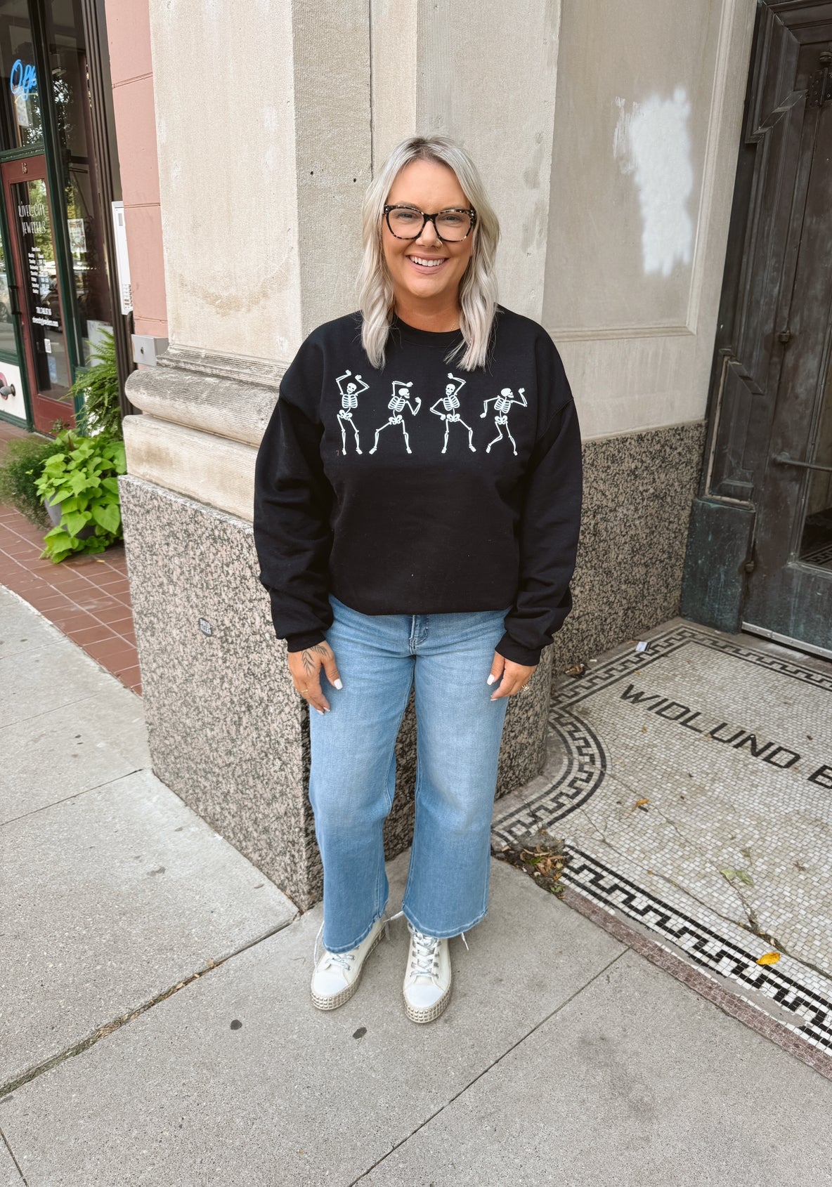 Dancing Skeletons Sweatshirt-Final Sale-Graphic Tees-soph and lil-The Silo Boutique, Women's Fashion Boutique Located in Warren and Grand Forks North Dakota