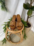 Soda Citrus Brown Sandal-Shoes-soda-The Silo Boutique, Women's Fashion Boutique Located in Warren and Grand Forks North Dakota