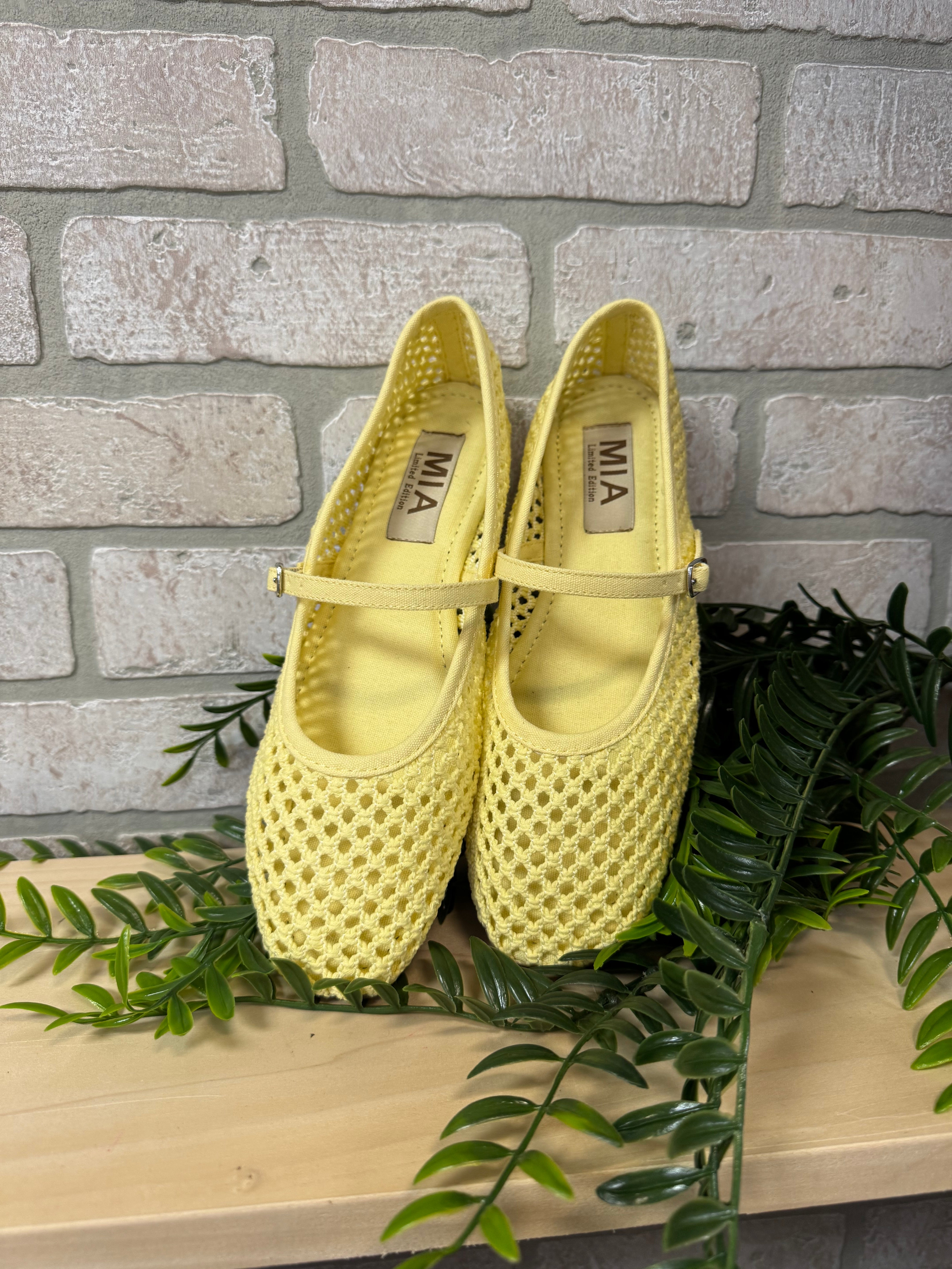 MIA Kora Yellow Flats-Shoes-MIA-The Silo Boutique, Women's Fashion Boutique Located in Warren and Grand Forks North Dakota